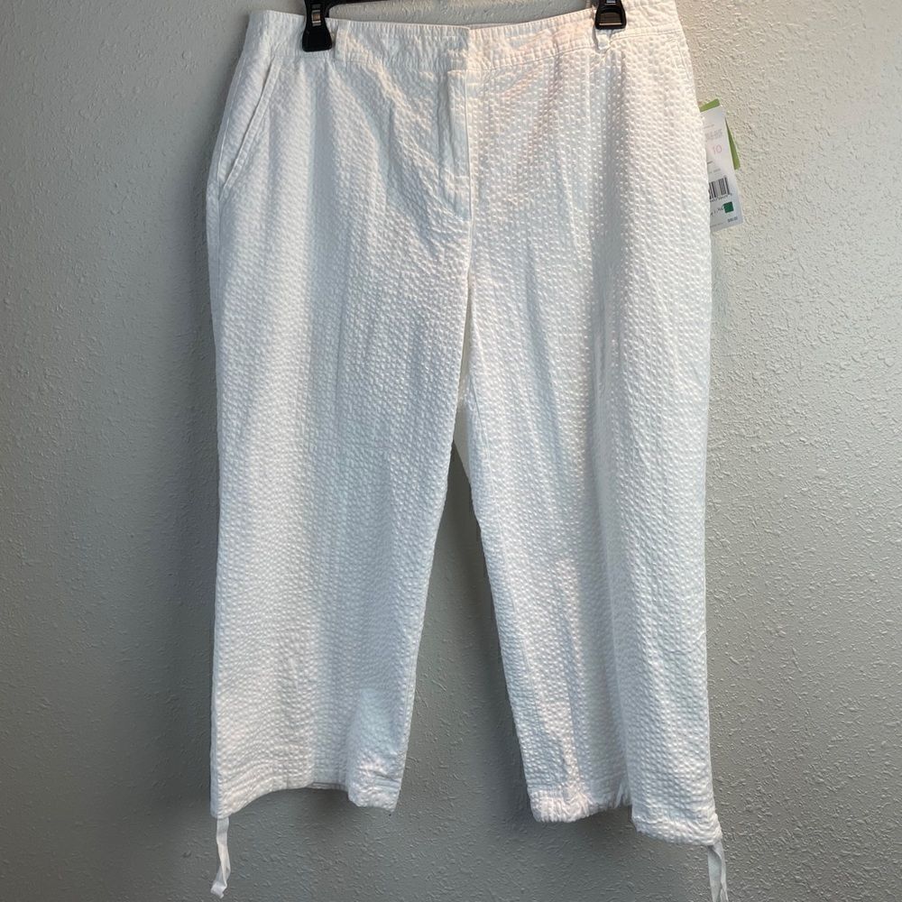 NWT Audra LizGolf White Cropped Pants Size 10